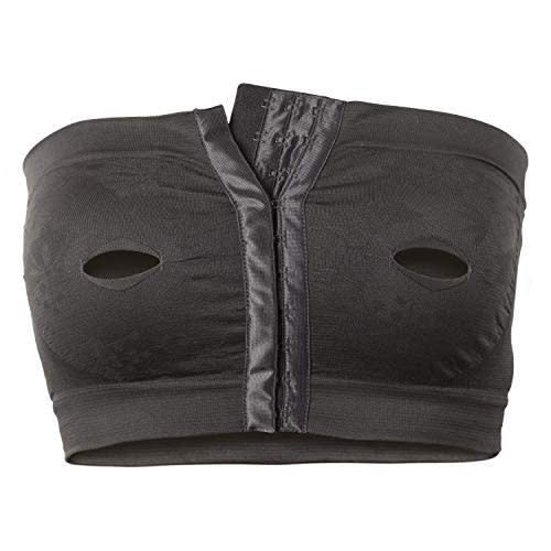 Dr. Brown's Hands-Free Strapless Front-Close Pumping Bra for Breastfeeding, Beige - S/M