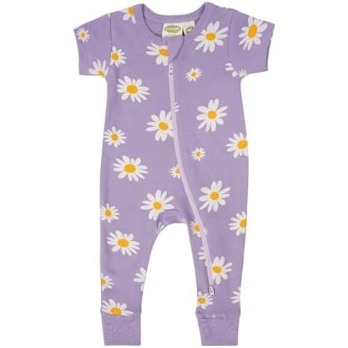 PARADE Organic Signature Print '2-Way' Zip Romper - Short Sleeve