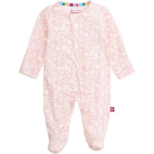 Magnetic Me Girls Modal Magnetic Baby Footie Pajamas | Silky Soft Modal Fabric | Baby Sleepers Available Sizes PRE - 24M