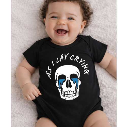 As I Lay Crying Baby Bodysuit: Metal Rock Fan Gift