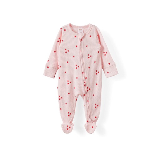 Organic Pointelle Zip All In One Romper