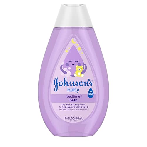 Johnson's Bedtime Baby Bath with Soothing NaturalCalm Aromas, Hypoallergenic & Tear-Free Liquid Baby Bath Formula, No Parabens, Sulfates, Dyes, or Phthalates, 13.6 fl. oz