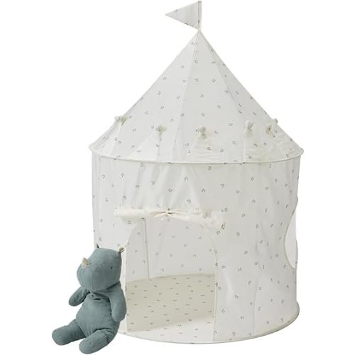 3 Sprouts Kids Play Tent for Ages 3 to 10 - Spacious Indoor Toddler Tent with Recycled Eco-Friendly Fabric - Modern Playhouse Design that Complements Your Home Decor - Blueberry Ivory