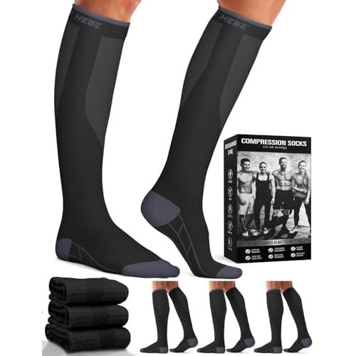 Laite Hebe 3 Pack Compression Sock-Compression Sock For Women and Men Circulation -Best for Running,Athletic Sports