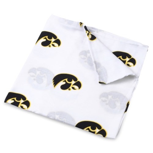 Iowa Hawkeyes Three Little Anchors Infant 47'' x 47'' Muslin Swaddle Blanket - White