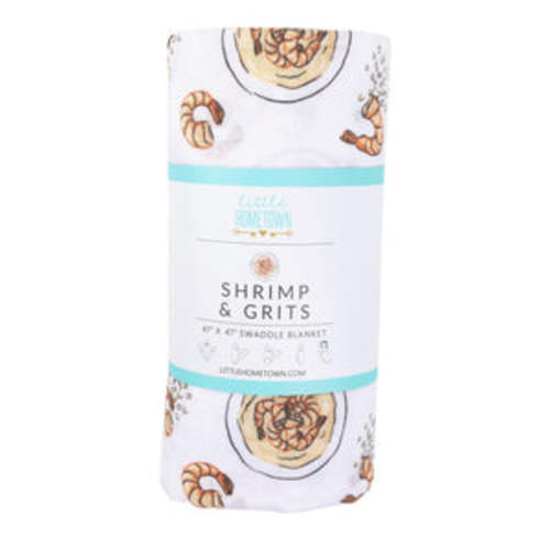 Shrimp & Grits Baby Swaddle Soft Muslin Receiving Blanket – Little Hometown