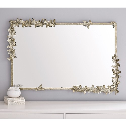 Monique Lhuillier Butterfly Rectangle Metal Mirror (32"x48")