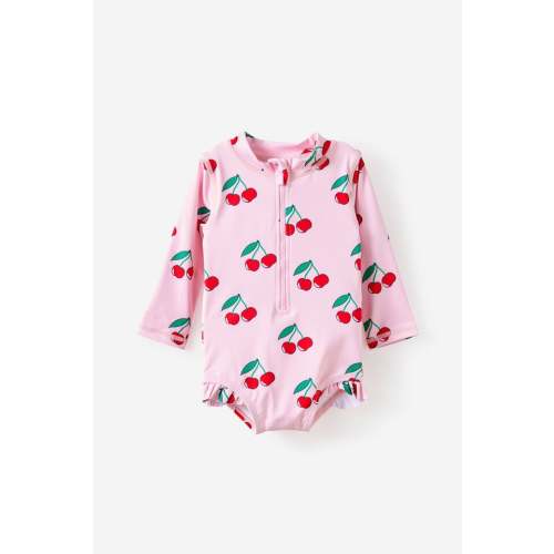 Lucy Long Sleeve Ruffle Back Swimsuit