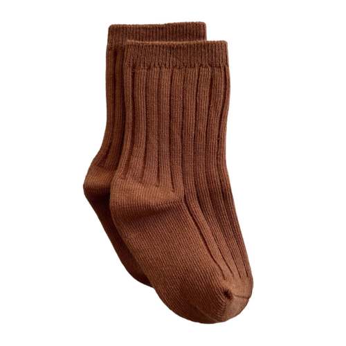 Basic Ribbed Socks, Cinnamon – SpearmintLOVE