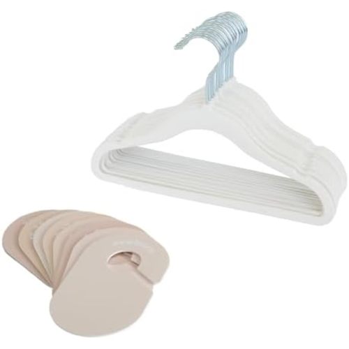 3 Sprouts Baby Closet Organizer Set, 15 Hangers, 8 Dividers, Cream/Neutral