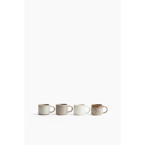 4-PACK STONEWARE ESPRESSO MUGS
