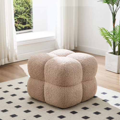 Latitude Run® Robertas 20.9" Tufted Square Footstool Ottoman & Reviews | Wayfair