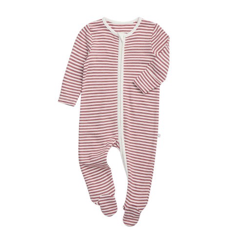 Stripe Two Way Zip-Up Sleepsuit, Newborn