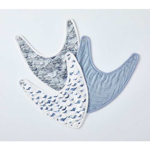 Organic Jack Muslin Drool Bib Set