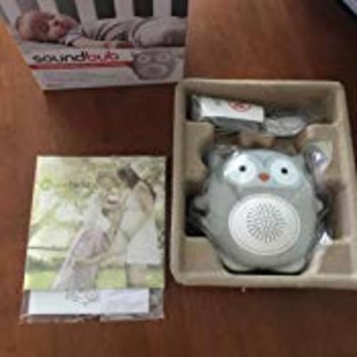 WavHello SoundBub, White Noise Machine and Bluetooth Speaker | Portable and Rechargeable Baby Sleep Sound Soother – Ollie The Owl, Grey - Ollie the Owl