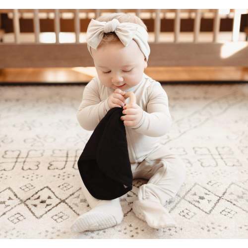 Lovey in Midnight with Removable Wooden Teething Ring