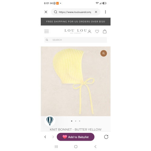 Knit Bonnet - Butter Yellow