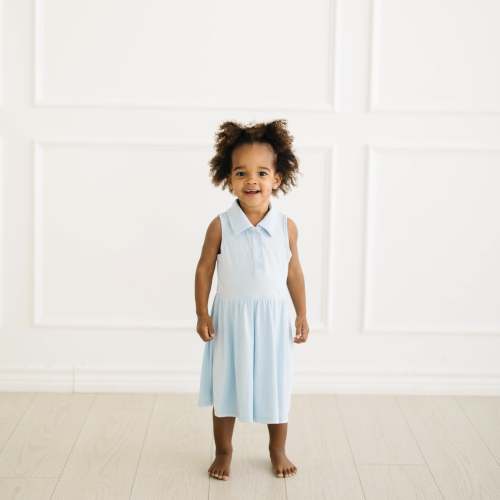 Polo Bodysuit Dress in Breeze