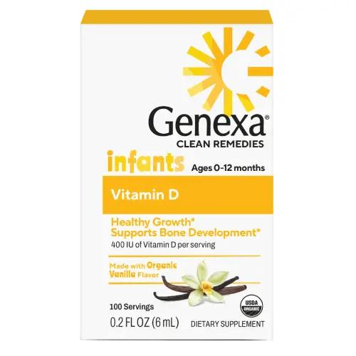 Vitamin D for Infants Organic Drops - Safe, Organic, Supplement - Genexa