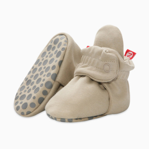 Organic Cotton Booties - Khaki
