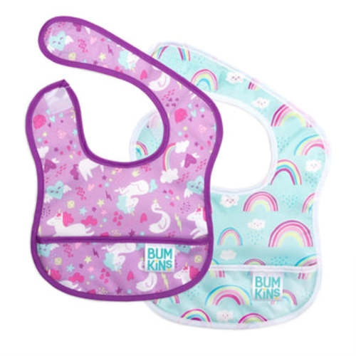 Starter Bib for Babies 6 to 24 months – Rainbows & Unicorns | Bumkins Baby