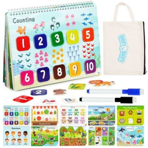 BenBen Montessori Busy Book for Toddlers 3+, Preschool Learning Activities 30 Themes for Boys Girls