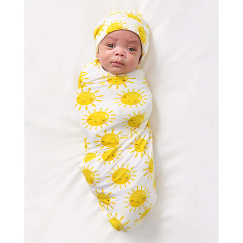 Sunshine Swaddle & Beanie Set | Little Sleepies