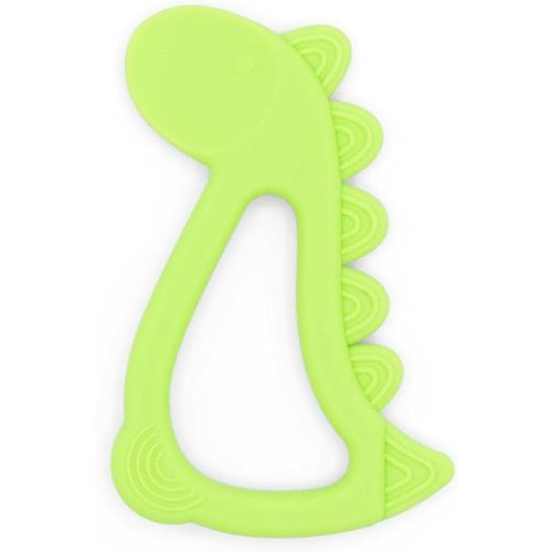 Easy Learn Dino Spoon – Baby’s First Self-Feeding Spoon – 2-Sided Silicone Training Utensil for Coordination Development– Easy to Hold – Textured for Purees – 4+ months (Honeydew)