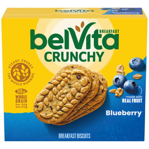 belVita Blueberry Morning Breakfast Biscuits, Pack of 5 (4 Biscuits Each)