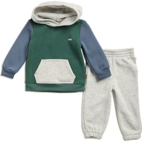 Colorblock Pullover Hoodie & Joggers Set