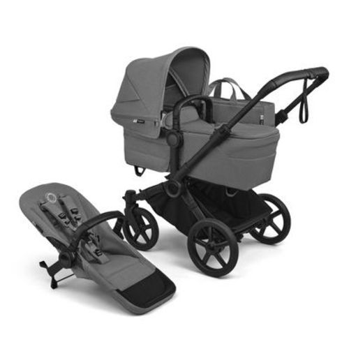 Bugaboo Donkey 6 Single to Double Side-by-Side Full Size Stroller - Moon Gray