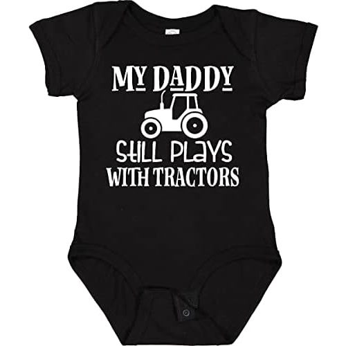 inktastic Farmer My Daddy Still Plays with Tractors Baby Bodysuit