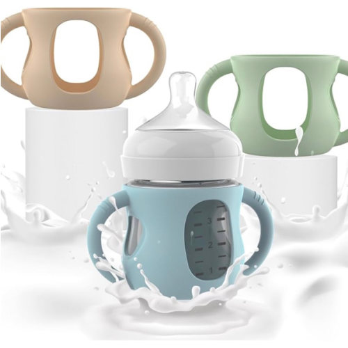 3PCS Philips Avent Glass Bottle Silicone Sleeves with Handles, Compatible with Philips Avent Glass Bottles 4 oz, Suitable for Avent Baby Bottles 4 oz, and Easy to Clean