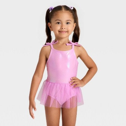 Infant Girls' Shiny Tutu One Piece Swimsuit - Cat & Jack™ Lavender 18M