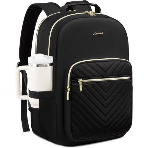 LOVEVOOK Laptop Backpack for Women,Quilted Work Travel College Laptop Bag