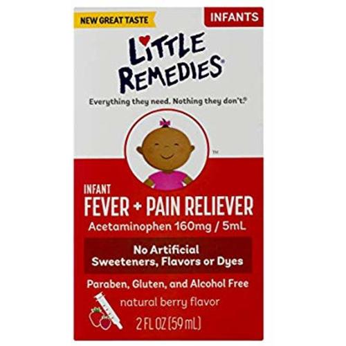Little Remedies Infant Fever & Pain Reliever | Natural Berry Flavor | 2 FL OZ - 2 Fl Oz (Pack of 1)