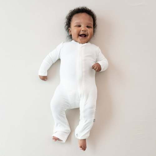 Zippered Romper in Cloud | Romper Pajamas | Kyte Baby