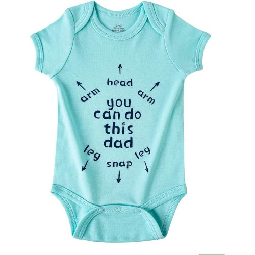 Cnins Funny Baby Bodysuit & Daddy Matching Cotton Outfit for Wild One 1st Birthday, Unisex Newborn Infant Clothes 0-24M