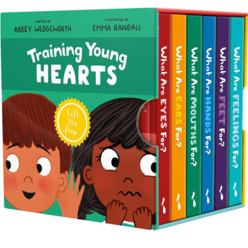 Training Young Hearts Board Books Boxed Set: 6 Lift-the-Flap Board Books & Guide for Grown-Ups (Christian Books for Babies, Toddlers, Preschoolers & ... For? Mouths, Feet, Ears, Eyes, Feelings)
