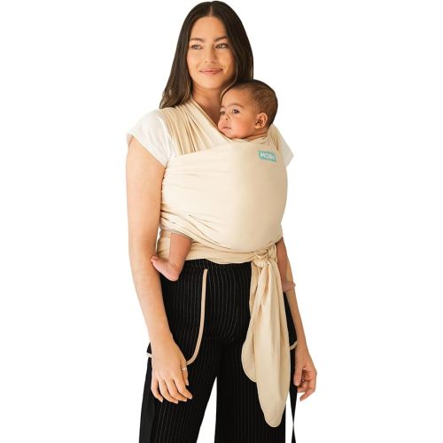 Moby Baby Wrap Carrier Classic for Newborns to Toddlers (8-33lbs), Infant Sling Carrier, Lightweight & Hands Free Design, Adjustable for All Body Types (Sand Dollar)
