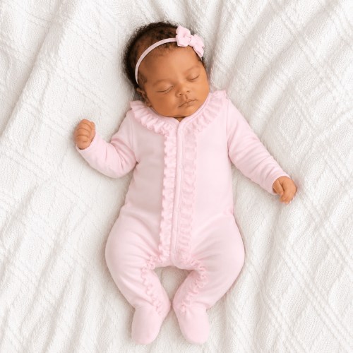 Essentials Pink Ruffle Footie