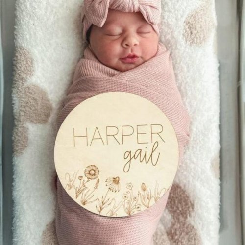 Personalized Garden Wood Announcement