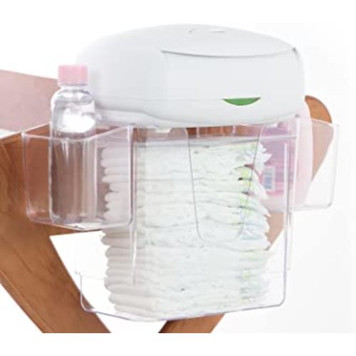 Prince Lionheart Diaper Depot Hanging Diaper Change Organizer for Wipes Warmer Baby Crib Storage Bin for Changing Table Use Nursery Essentials Baby Registry