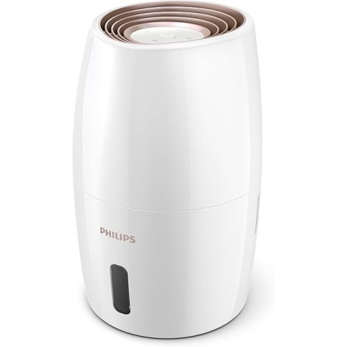 Philips Air Humidifier 2000 Series, For Rooms Up to 32 m², Spreads 99% Less Bacteria*, Sleep Mode for Quiet Operation (HU2716/70)