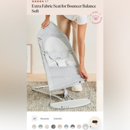 BabyBjörn EXTRA Fabric Seat in Dusty Pink