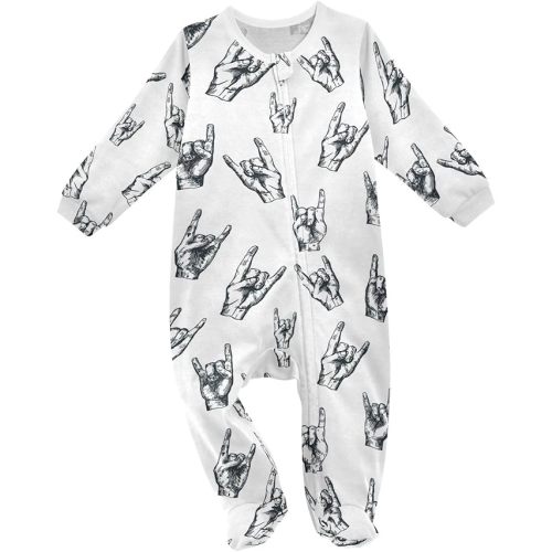 Dussdil Baby One-Piece Footies Newborn Rompers Pajamas Cotton Footed Pjs for Sleep Play Boys Girls