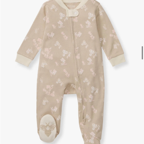 Burt's Bees Baby Girls' Organic Cotton, Sleep and Play Footed Pajamas