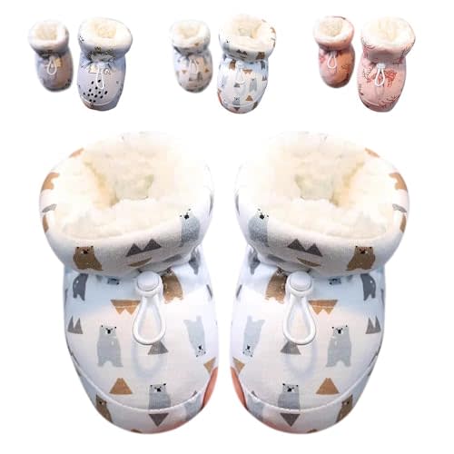 NOGCAW Warm Fur Baby Boots, 2026 New Warm Cozy Fleece Baby Booties, Winter Snow Anti-Slip Soft Sole Warms Sock Shoes