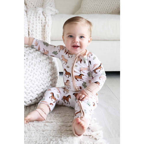 Convertible Zip Romper | Pony Club Neutral