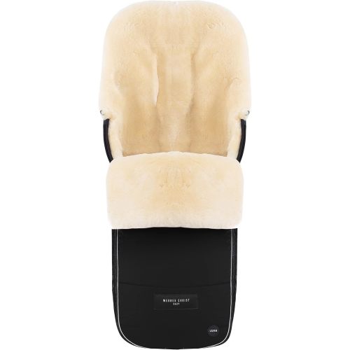 Werner Christ Baby Sheepskin footmuff FLIMS Luxe - Full Medical Sheepskin footmuff for Buggy (from 6 to 36 mo.), Medical Fur, Universal with Long Slits